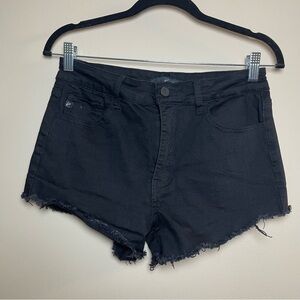 KanCan Black Jean Shorts Distressed Cut-Off Hem